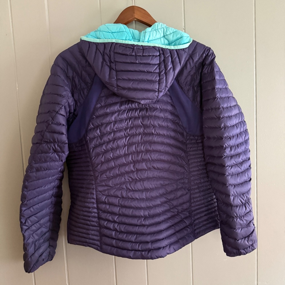 Eddie Bauer First Ascent Womens Large Purple Puffer Hooded Down Jacket 33225108 - Picture 8 of 12